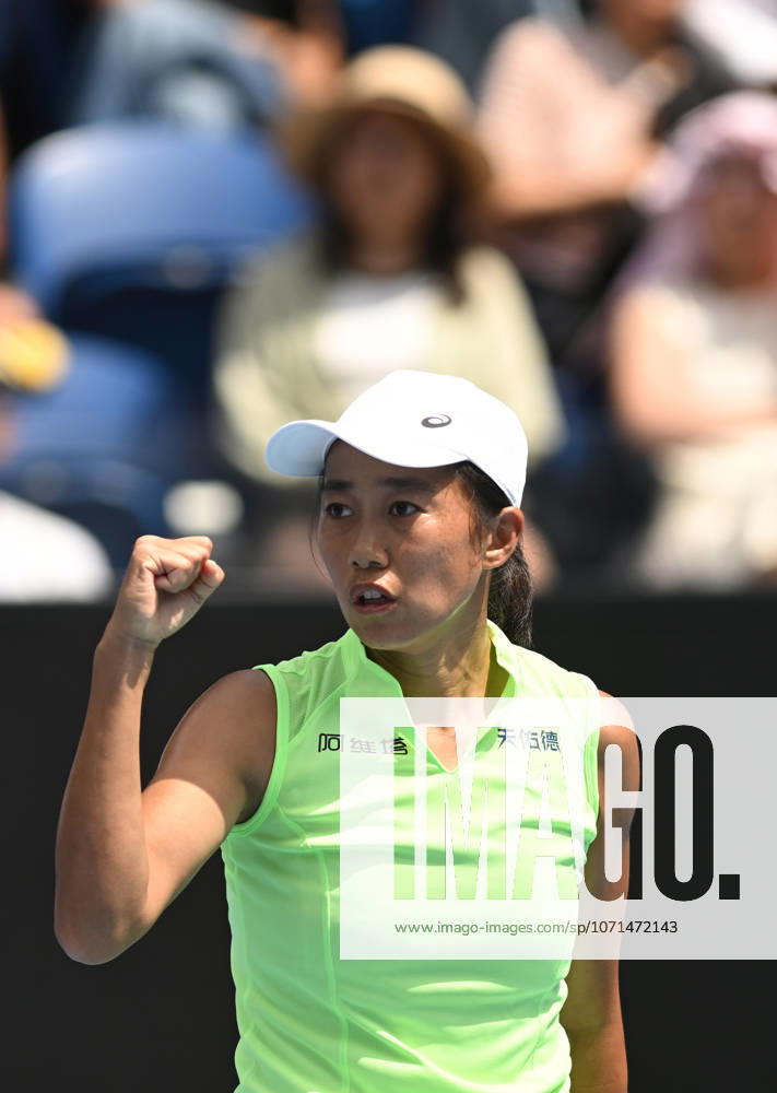 TENNIS AUSTRALIAN OPEN, Shuai Zhang of China reacts during the Womens 1st round match against Taylah Preston of Australia on day 3 of the 2026 Australian Open tennis tournament at Melbourne Park in Melbourne, Tuesday, January 20, 2026. ( NO ARCHIVING MELBOURNE VICTORIA AUSTRALIA