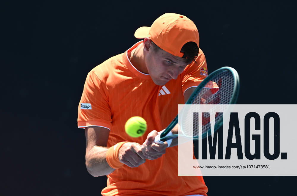 TENNIS AUSTRALIAN OPEN, Jakub Mensik of Czech Republic in action during the Mens 1st round match against Pablo Carreno Bustaof Spain on day 3 of the 2026 Australian Open tennis tournament at Melbourne Park in Melbourne, Tuesday, January 20, 2026. ( NO ARCHIVING MELBOURNE VICTORIA AUSTRALIA