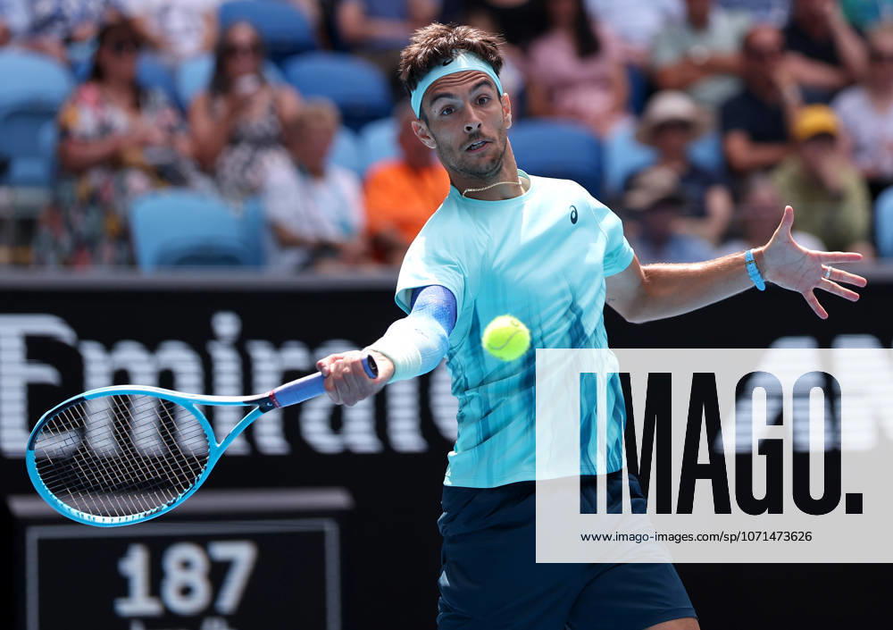 Lorenzo Musetti of Italy in action Australian Open tennis tournament, Day Three, Melbourne Park, Australia - 20 Jan 2026Melbourne Melbourne Park Victoria (VIC) Australia