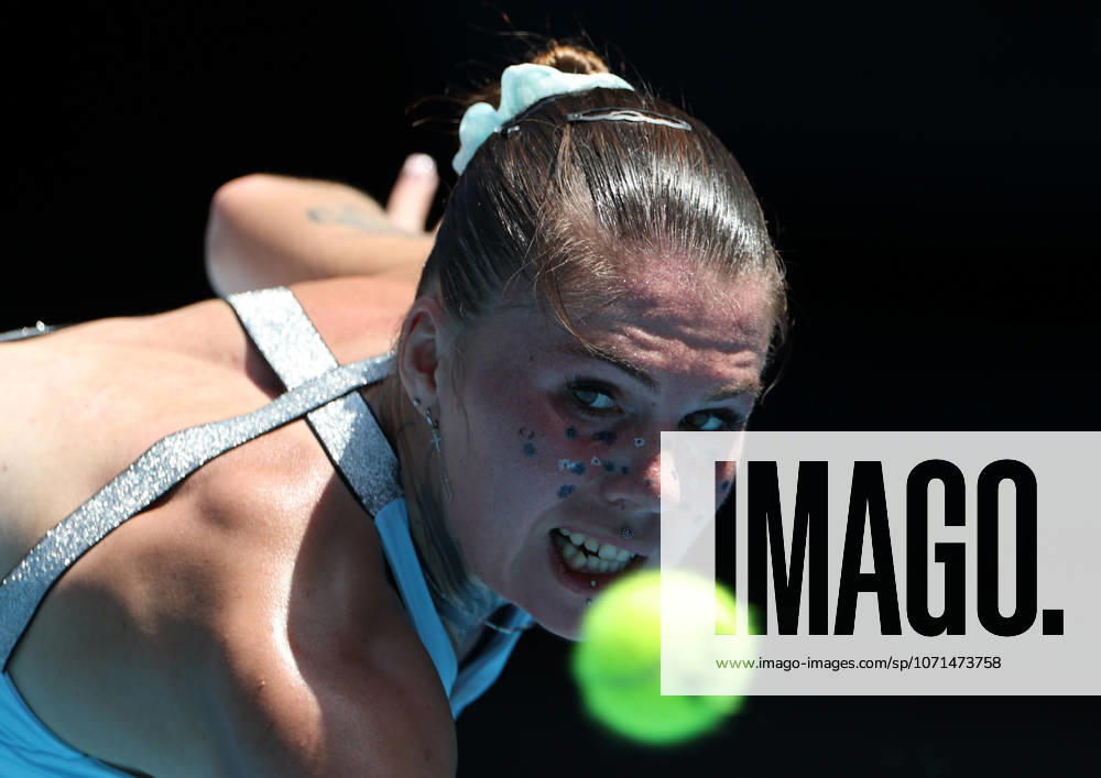 OLEKSANDRA OLIYNYKOVA of Ukraine during the match against M. Keys of USA in the first round of Australian Open, Melbourne, Australia. Oleksandra Oliynykova lost 6:7 (6-8), 1:6. Melbourne Australia - ZUMAc278 20260120_zsp_c278_030