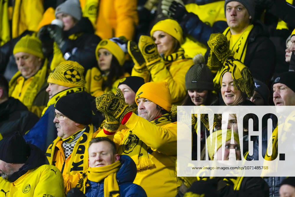 Football, Champions League 2025 2026 Bodo Glimt Manchester City Bodo 20260120 Supporters before the Champions League football match between Bodo Glimt and Manchester City at Aspmyra Stadium Photo Fredrik Varfjell NTB Bodo Norway RESTRICTED USE FOR BETTING COMPANIES