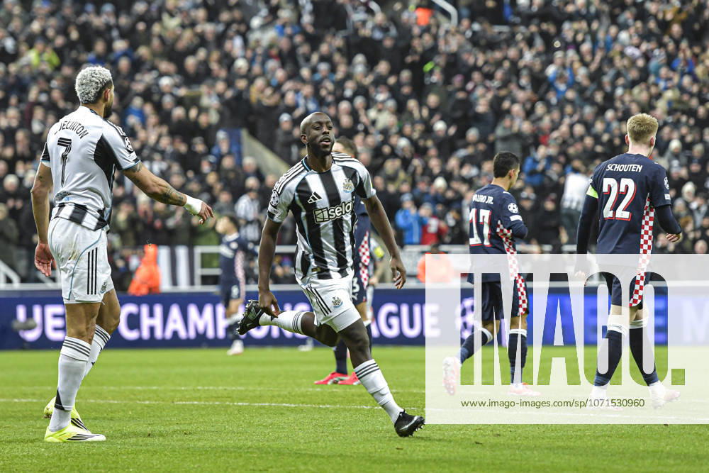 Newcastle United v PSV Eindhoven UEFA Champions League Yoane Wissa of Newcastle United celebrates his goal during the UEFA Champions League match at St. James s Park, Newcastle 21 01 2026 UK Newspapers OUT