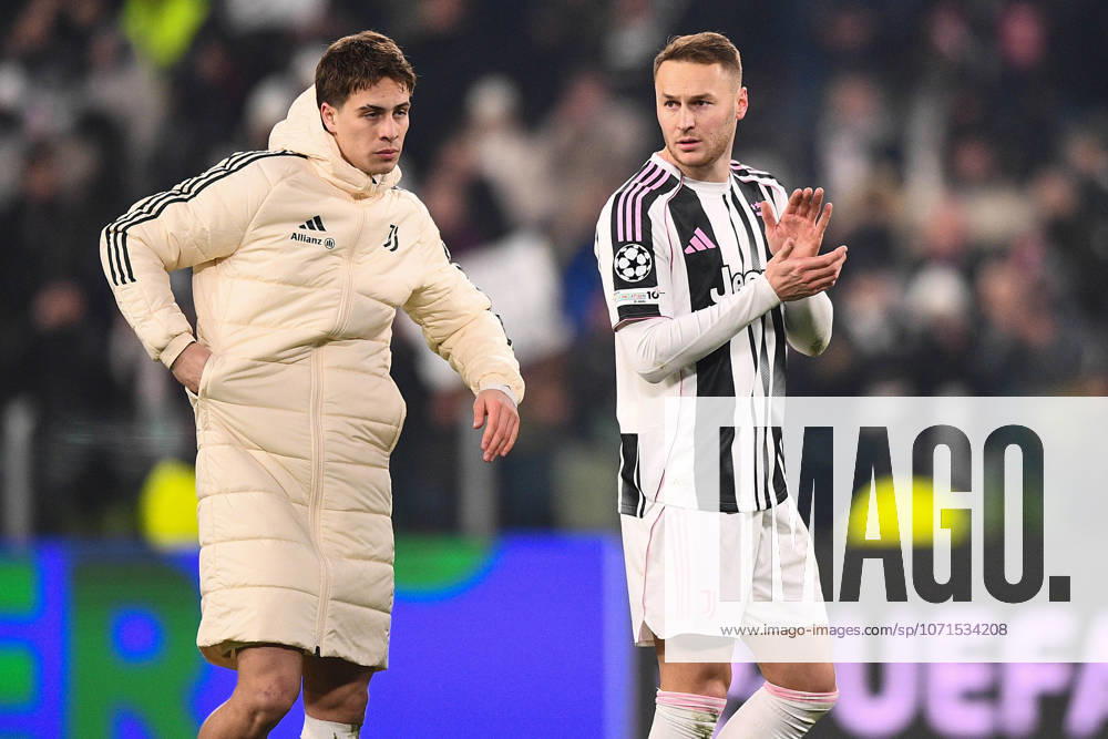 2026-01-21 Juventus FC v SL Benfica - UEFA Champions League 2025 26 League Phase MD7 TURIN, ITALY - JANUARY 21: Kenan Yildiz of Juventus FC, Teun Koopmeiners of Juventus FC during the UEFA Champions League 2025 26 League Phase MD7 match between Juventus FC and SL Benfica at Allianz Stadium on January 21, 2026 in Turin, Italy. (Photo by Alberto Gandolfo BSR Agency) Turin Italy Content not available for redistribution in The Netherlands directly or indirectly through any third parties.