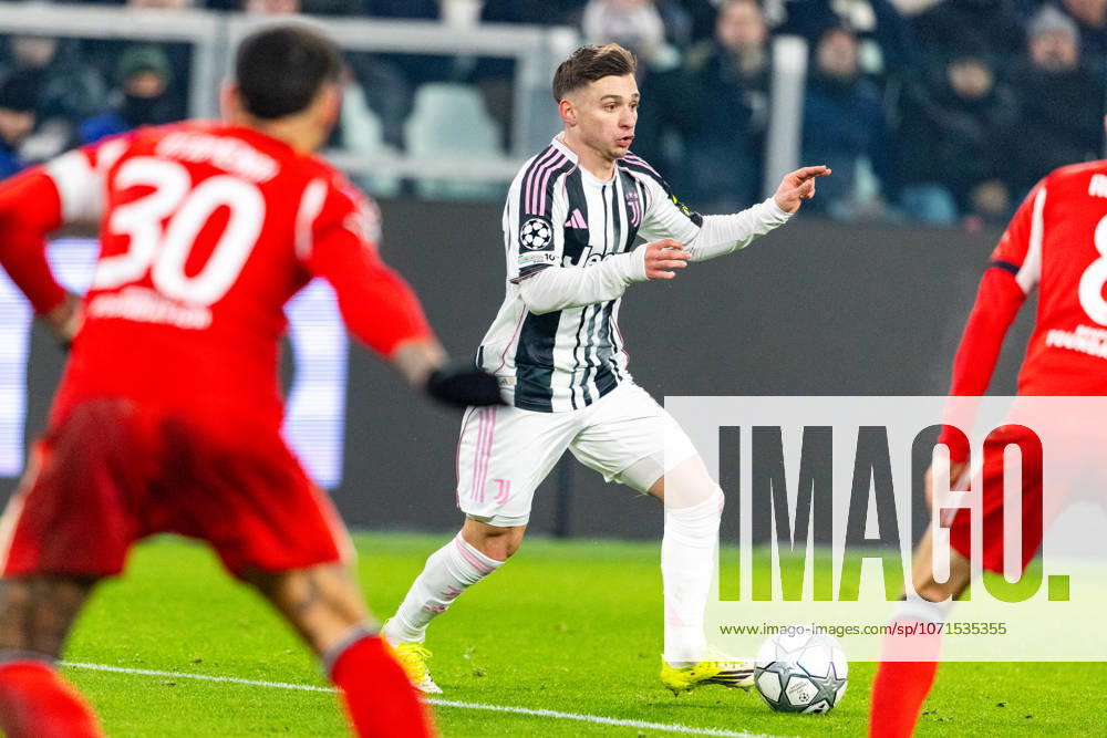 Francisco Conceicao seen during Champions League league phase game between Juventus FC and SL Benfica (Maciej Rogowski Ball Raw Images) Turin Juventus Stadium Italy