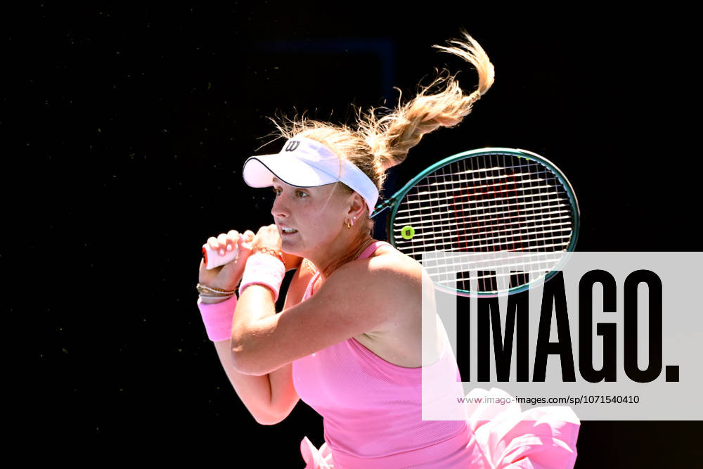 TENNIS AUSTRALIAN OPEN, Taylah Preston of Australia in action during the Womens 2nd round match against Linda Noskova of Czechia on day 5 of the 2026 Australian Open tennis tournament at Melbourne Park in Melbourne, Wednesday, January 22, 2026. ( NO ARCHIVING MELBOURNE VICTORIA AUSTRALIA