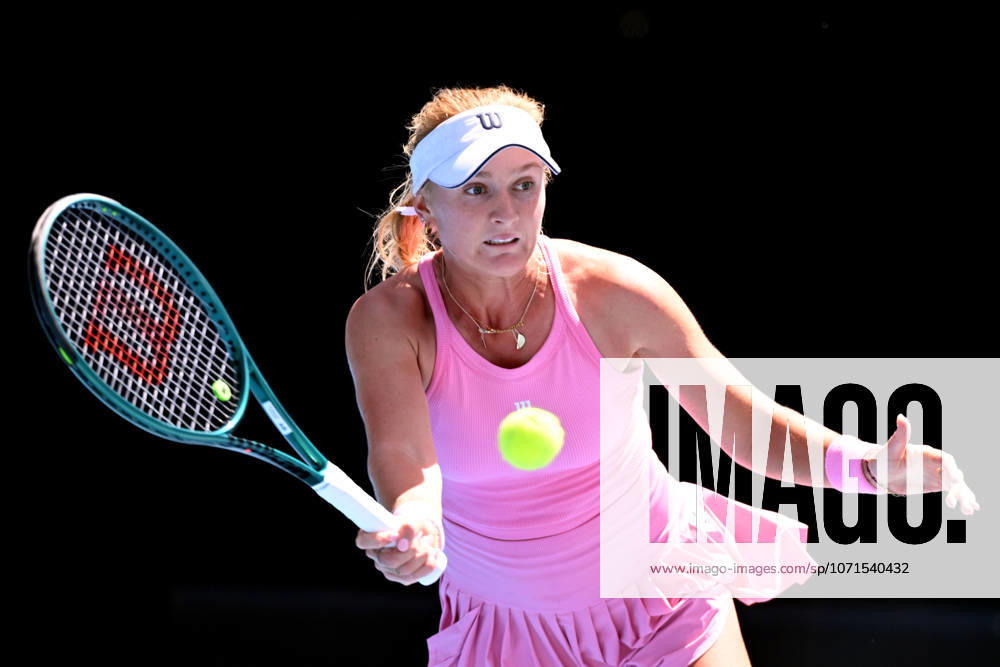 TENNIS AUSTRALIAN OPEN, Taylah Preston of Australia in action during the Womens 2nd round match against Linda Noskova of Czechia on day 5 of the 2026 Australian Open tennis tournament at Melbourne Park in Melbourne, Wednesday, January 22, 2026. ( NO ARCHIVING MELBOURNE VICTORIA AUSTRALIA