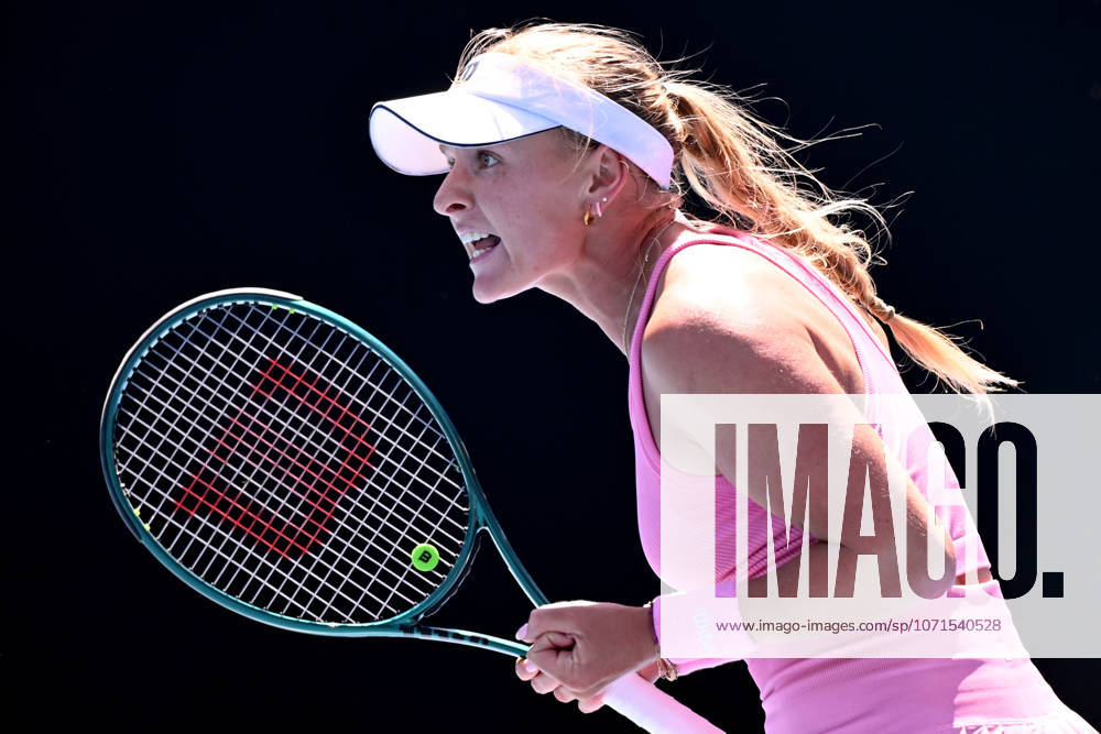TENNIS AUSTRALIAN OPEN, Taylah Preston of Australia in action during the Womens 2nd round match against Linda Noskova of Czechia on day 5 of the 2026 Australian Open tennis tournament at Melbourne Park in Melbourne, Wednesday, January 22, 2026. ( NO ARCHIVING MELBOURNE VICTORIA AUSTRALIA