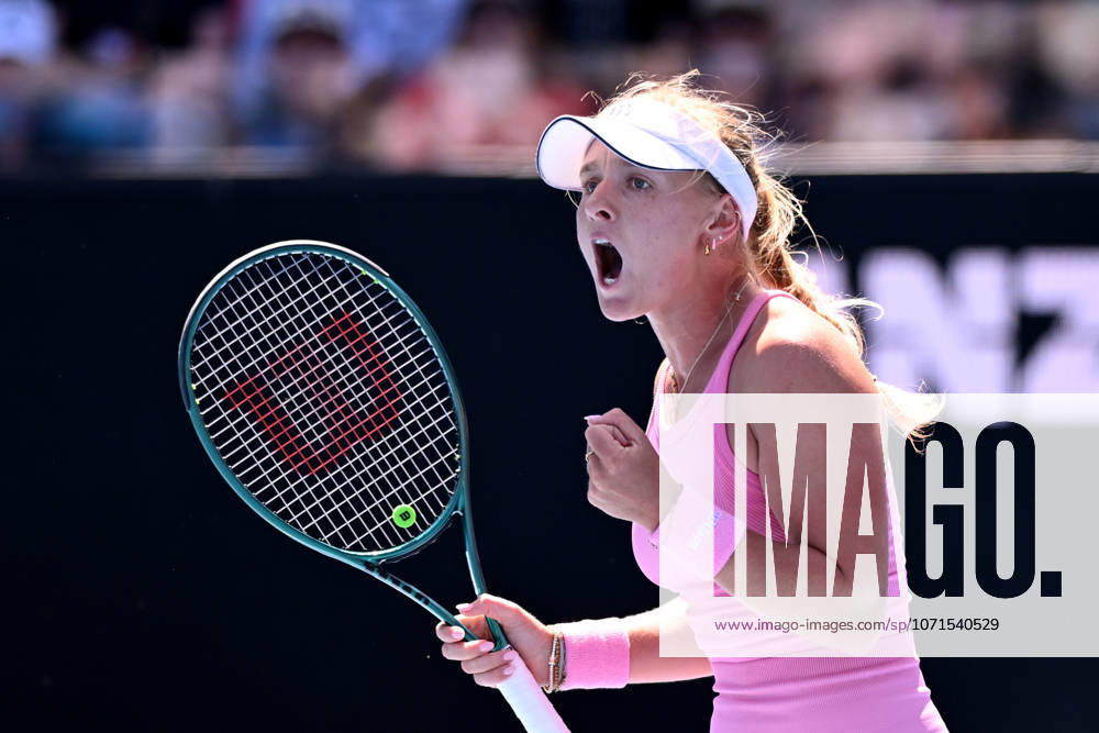 TENNIS AUSTRALIAN OPEN, Taylah Preston of Australia in action during the Womens 2nd round match against Linda Noskova of Czechia on day 5 of the 2026 Australian Open tennis tournament at Melbourne Park in Melbourne, Wednesday, January 22, 2026. ( NO ARCHIVING MELBOURNE VICTORIA AUSTRALIA
