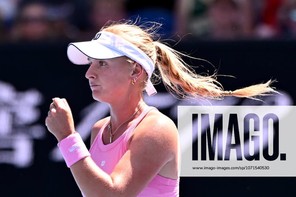 TENNIS AUSTRALIAN OPEN, Taylah Preston of Australia in action during the Womens 2nd round match against Linda Noskova of Czechia on day 5 of the 2026 Australian Open tennis tournament at Melbourne Park in Melbourne, Wednesday, January 22, 2026. ( NO ARCHIVING MELBOURNE VICTORIA AUSTRALIA