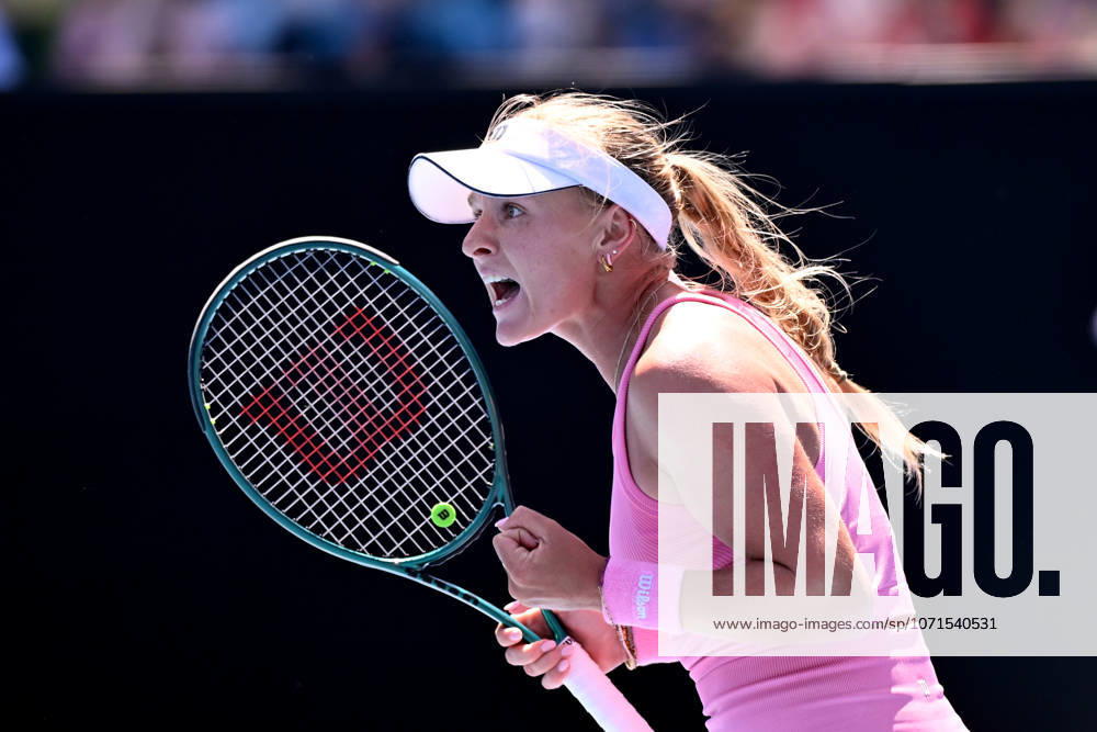 TENNIS AUSTRALIAN OPEN, Taylah Preston of Australia in action during the Womens 2nd round match against Linda Noskova of Czechia on day 5 of the 2026 Australian Open tennis tournament at Melbourne Park in Melbourne, Wednesday, January 22, 2026. ( NO ARCHIVING MELBOURNE VICTORIA AUSTRALIA