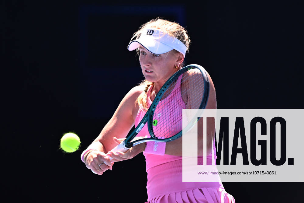 TENNIS AUSTRALIAN OPEN, Taylah Preston of Australia in action during the Womens 2nd round match against Linda Noskova of Czechia on day 5 of the 2026 Australian Open tennis tournament at Melbourne Park in Melbourne, Wednesday, January 22, 2026. ( NO ARCHIVING MELBOURNE VICTORIA AUSTRALIA