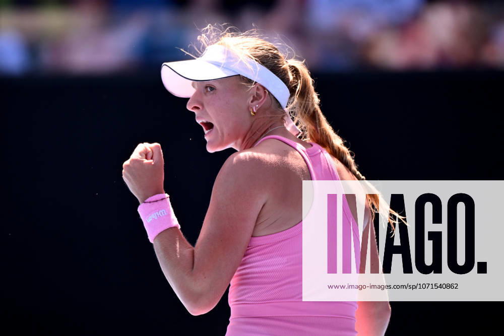 TENNIS AUSTRALIAN OPEN, Taylah Preston of Australia in action during the Womens 2nd round match against Linda Noskova of Czechia on day 5 of the 2026 Australian Open tennis tournament at Melbourne Park in Melbourne, Wednesday, January 22, 2026. ( NO ARCHIVING MELBOURNE VICTORIA AUSTRALIA