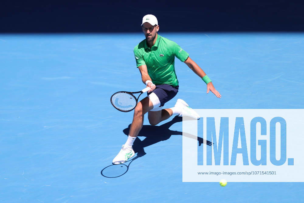 Novak Djokovic, SRB, during second round of 2026 Australian Open in Melbourne