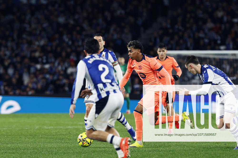 Lamine Yamal (Barcelona), JANUARY 18, 2026 - Football Soccer : Spanish La Liga EA Sports match between Real Sociedad 2-1 FC Barcelona, Barca at Reale Arena in San Sebastian, Spain. Noxthirdxpartyxsales aflo_317034162