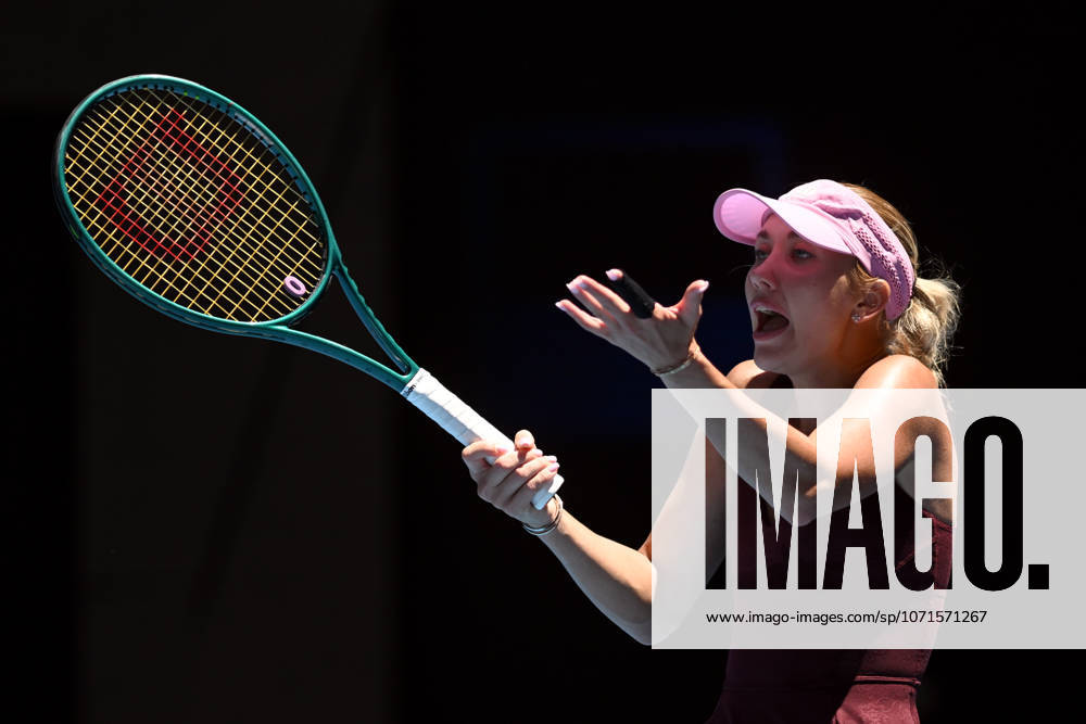 TENNIS AUSTRALIAN OPEN, Anastasia Potapova of Austria reacts during the Womens 3rd round match against Aryna Sabalenka of Russia on day 6 of the 2026 Australian Open tennis tournament at Melbourne Park in Melbourne, Friday, January 23, 2026. ( NO ARCHIVING MELBOURNE VICTORIA AUSTRALIA