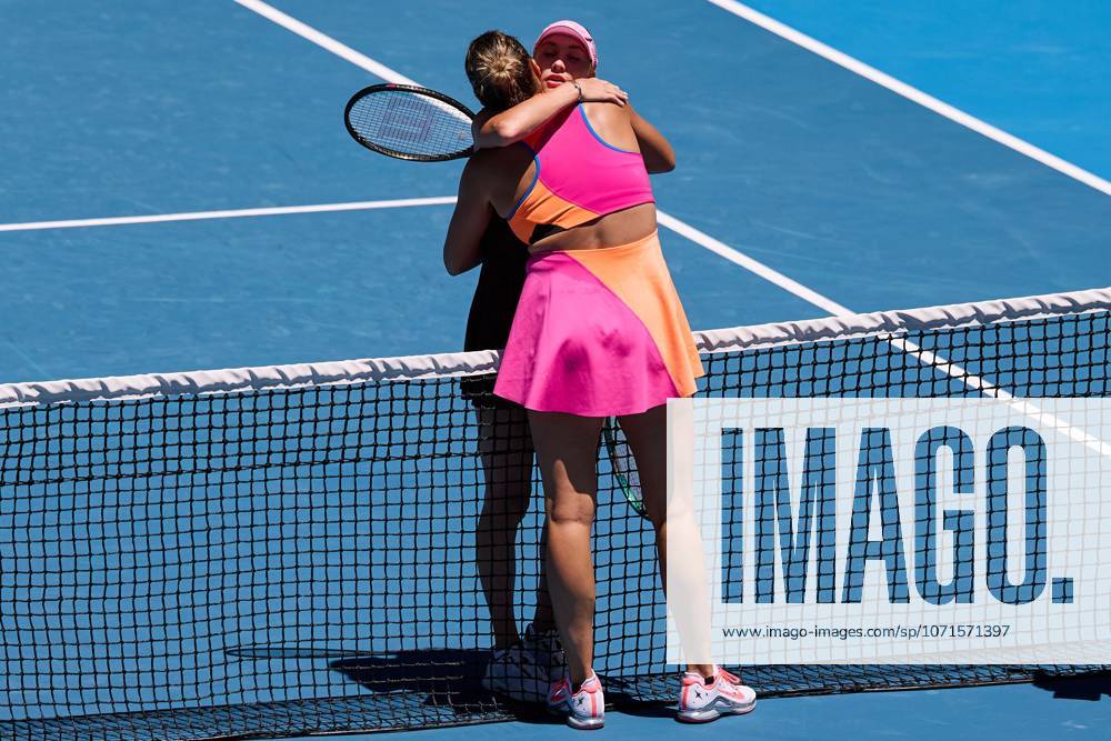 Aryna Sabalenka and Anastasia Potapova of Austria Australian Open tennis tournament, Day Six, Melbourne Park, Australia - 23 Jan 2026Melbourne Melbourne Park Victoria (VIC) Australia