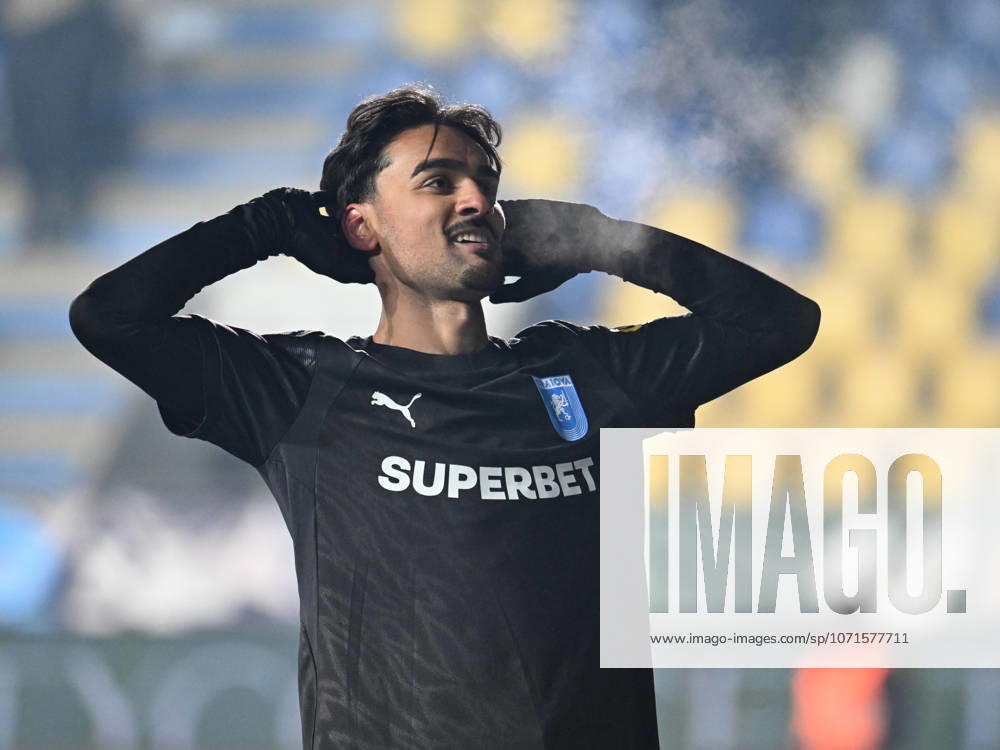 Stefan Baiaram celebrates after a goal scored during the match between Petrolul Ploiesti and Universitatea Craiova, played at the Superliga Superbet, at the Ilie Oana Stadium in Ploiesti, Monday, January 19, 2026 Ploiesti