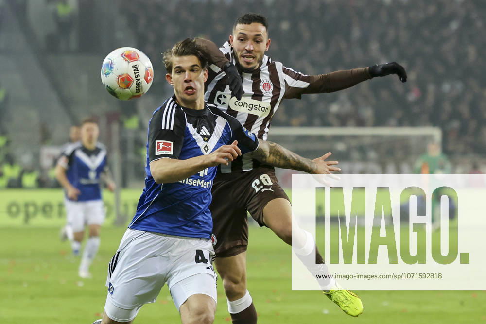 Luka Vuskovic Hamburger SV and Mathias Pereira Lage FC St Pauli battle for the ball, Bundesliga, FC St Pauli v Hamburger SV, Millerntor Stadion, January 23, 2026 in Hamburg, Germany Photo by Marco Steinbrenner DeFodi Images Luka Vuskovic Hamburger SV and Mathias Pereira Lage FC St Pauli battle for the ball, Bundesliga, FC St Pauli v Hamburger SV, Millerntor Stadion, January 23, 2026 in Hamburg, Germany Photo by Marco Steinbrenner DeFodi Images DFL regulations prohibit any use of photographs as image sequences and or quasi video