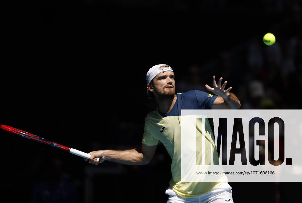 TENNIS AUSTRALIAN OPEN, Tomas Machac of the Czech Republic in action during the Mens 3rd round match against Lorenzo Musetti of Italy on day 7 of the 2026 Australian Open tennis tournament at Melbourne Park in Melbourne, Saturday, January 24, 2026. ( NO ARCHIVING MELBOURNE VICTORIA AUSTRALIA