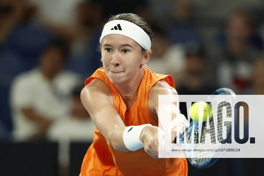 TENNIS AUSTRALIAN OPEN, Nikola Bartunvkova of Czech Republic in action during the Womens 3rd round match against Elise Mertens of Belgium on day 7 of the 2026 Australian Open tennis tournament at Melbourne Park in Melbourne, Saturday, January 24, 2026. ( NO ARCHIVING MELBOURNE VICTORIA AUSTRALIA