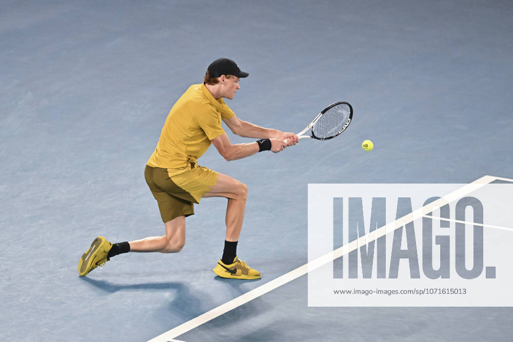 AUSTRALIAN OPEN 2026 MELBOURNE, AUSTRALIA - JANUARY 24: Jannik Sinner (ITA) in action against Eliot Spizzirri (USA) (not seen) during round 3 at the Australian Open grand slam tennis tournament at Melbourne Park in Melbourne, Australia on January 24, 2026 Mark Avellino Anadolu Melbourne Australia. Editorial use only. Please get in touch for any other usage.