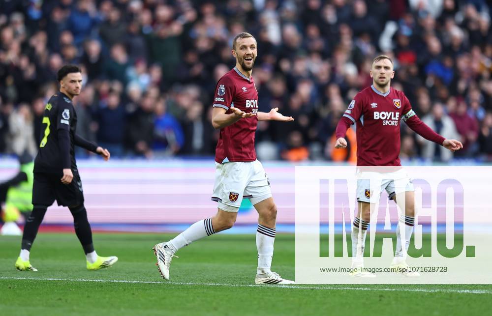 Tomas Soucek of West Ham United reacts as his goal is disallowed West Ham United v Sunderland, Premier League, Football, London Stadium, London, UK - 24 Jan 2026London London Stadium United Kingdom