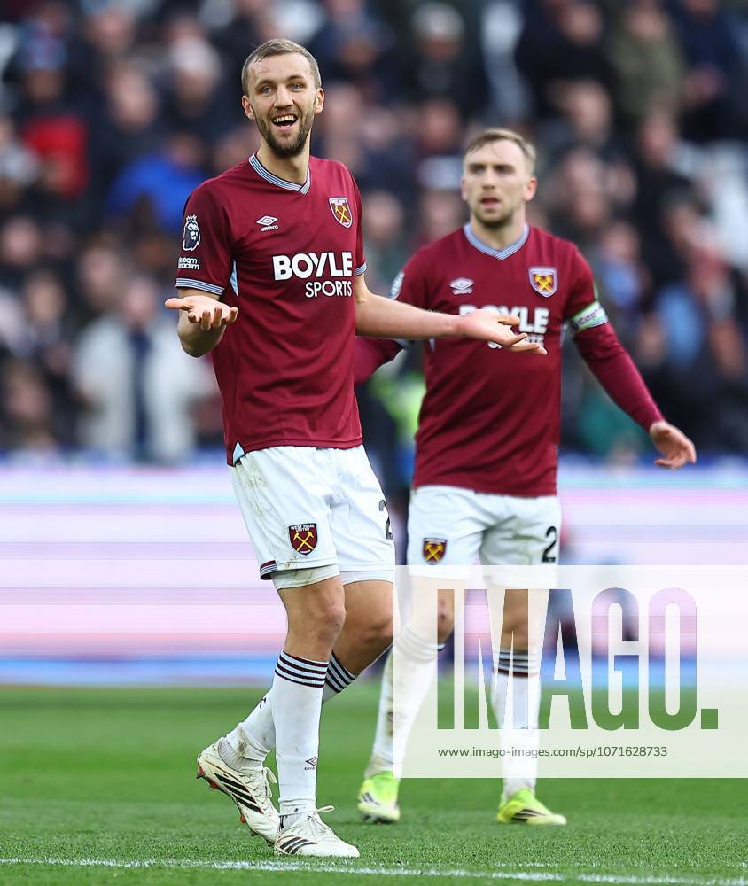 Tomas Soucek of West Ham United reacts as his goal is disallowed West Ham United v Sunderland, Premier League, Football, London Stadium, London, UK - 24 Jan 2026London London Stadium United Kingdom