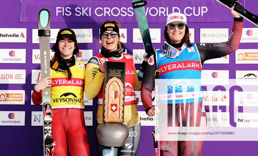 SKI CROSS - FIS SX WC Veysonnaz VEYSONNAZ,SWITZERLAND,24.JAN.26 - SKI CROSS - FIS World Cup, Ski Cross, ladies, men. Image shows Sonja Gigler (AUT), Daniela Maier (GER) and Marielle Thompson (CAN). GEPAxpictures xMatthiasxHauer
