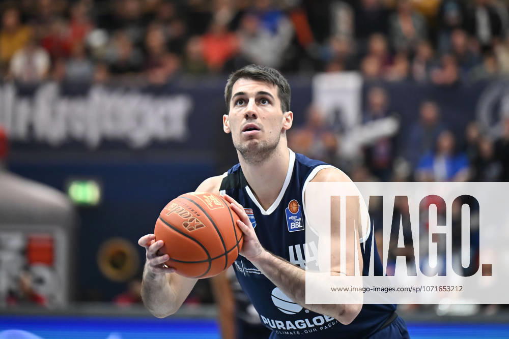 Jure Planinic MBC, 44 , Syntainics MBC vs Vet Concept Gladiators Trier, Basketball, 1 Bundesliga, Men, 17 Matchday Main Round, Season 2025 26, 24 01 2026 Weißenfels Stadthalle Sachsen Anhalt Germany