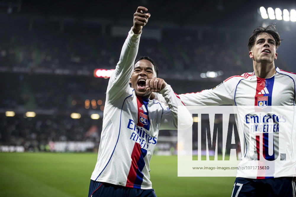 FOOTBALL: Ligue 1 FC Metz vs Olimpique Lyonnais (OL) - 25 01 2026 Stade Saint-Symphorien. Metz - France Joie des joueurs de l equipe de Olympique de Lyon apres le but de Endrick 9