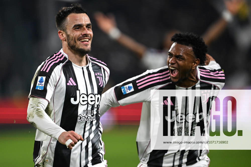 Cm Torino 25 01 2026 - campionato di calcio serie A Juventus-Napoli foto Cristiano Mazzi Image nella foto: esultanza gol Filip Kostic