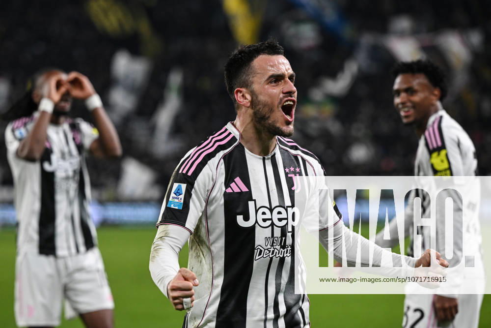 Cm Torino 25 01 2026 - campionato di calcio serie A Juventus-Napoli foto Cristiano Mazzi Image nella foto: esultanza gol Filip Kostic