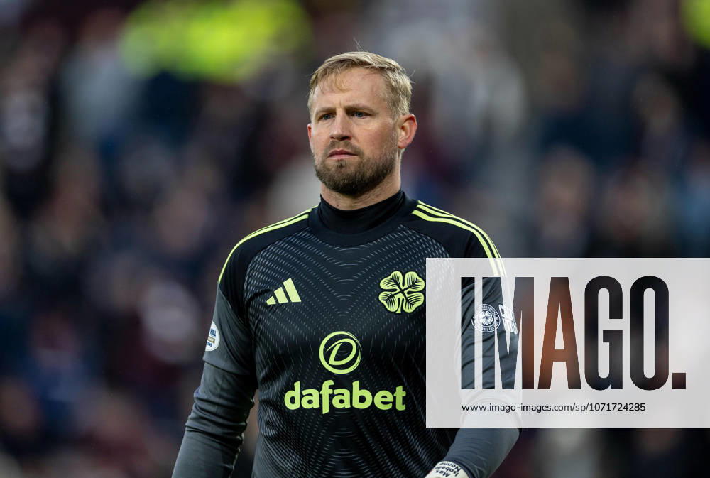 25th January 2026; Tynecastle Park, Edinburgh, Scotland: Scottish Premiership Football, Hearts versus Celtic; Kasper Schmeichel of Celtic VagelisxGeorgariou Content restricted for UK based newspaper