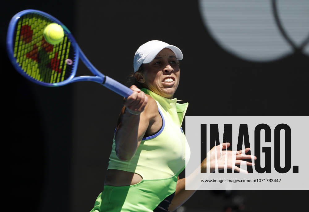 TENNIS AUSTRALIAN OPEN, Madison Keys in action during the Womens 4th round match against compatriot Jessica Pegula of the USA on day 9 of the 2026 Australian Open tennis tournament at Melbourne Park in Melbourne, Monday, January 26, 2026. ( NO ARCHIVING MELBOURNE VICTORIA AUSTRALIA