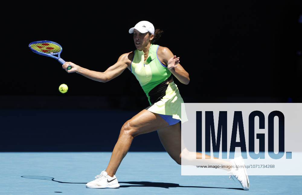 TENNIS AUSTRALIAN OPEN, Madison Keys in action during the Womens 4th round match against compatriot Jessica Pegula of the USA on day 9 of the 2026 Australian Open tennis tournament at Melbourne Park in Melbourne, Monday, January 26, 2026. ( NO ARCHIVING MELBOURNE VICTORIA AUSTRALIA