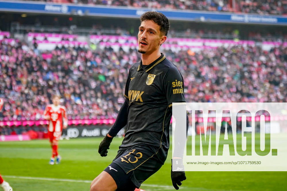 Germany Bundesliga 2025 26, 19 Matchday FC Bayern Munich vs FC Augsburg Allianz Arena Munich Dimitris Giannoulis FC Augsburg, 13