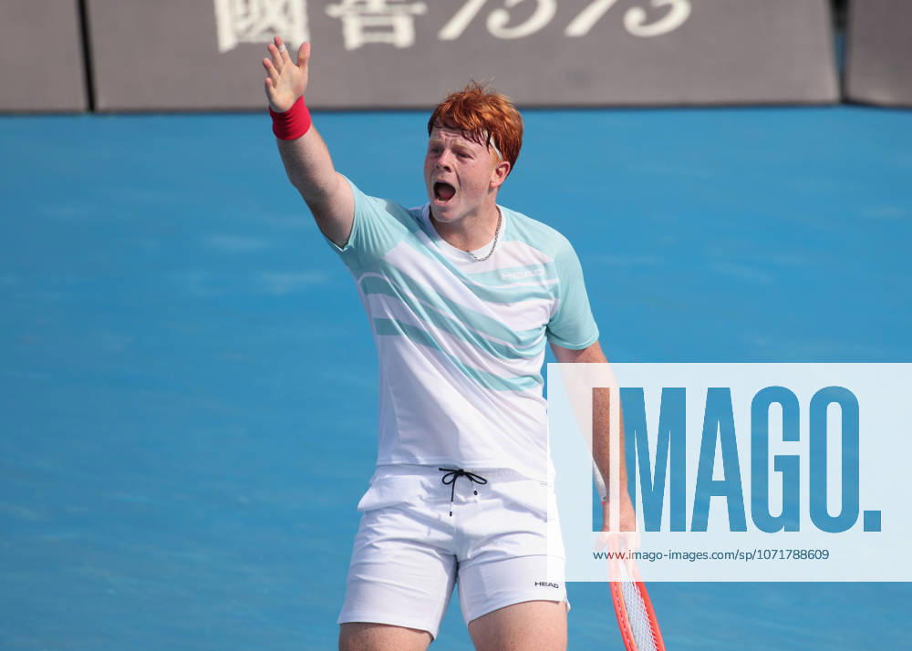 Jamie Mackenzie GER cheers, jubilation, joy, emotion, Boys Singles, Boys Singles, Australian Open 2026 Melbourne Park, Melbourne, Victoria, Australia