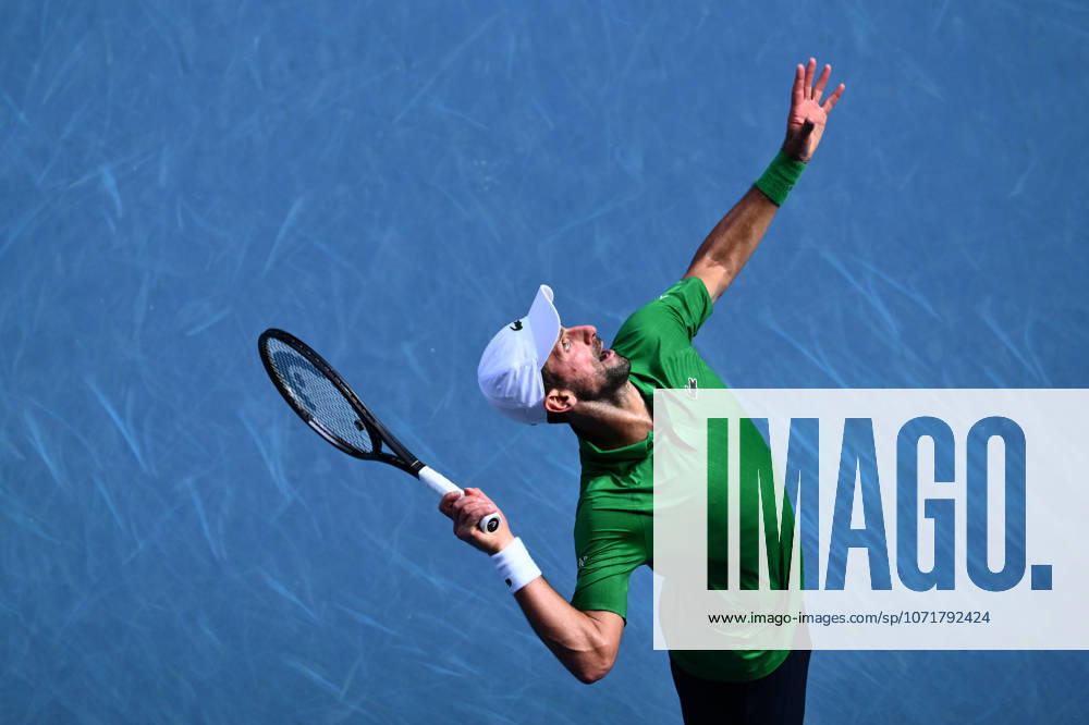 TENNIS AUSTRALIAN OPEN, Novak Djokovic of Serbia in action during the mens quarterfinals against Lorenzo Musetti of Italy on day 11 of the 2026 Australian Open tennis tournament at Melbourne Park in Melbourne, Wednesday, January 22, 2026. ( NO ARCHIVING MELBOURNE VICTORIA AUSTRALIA
