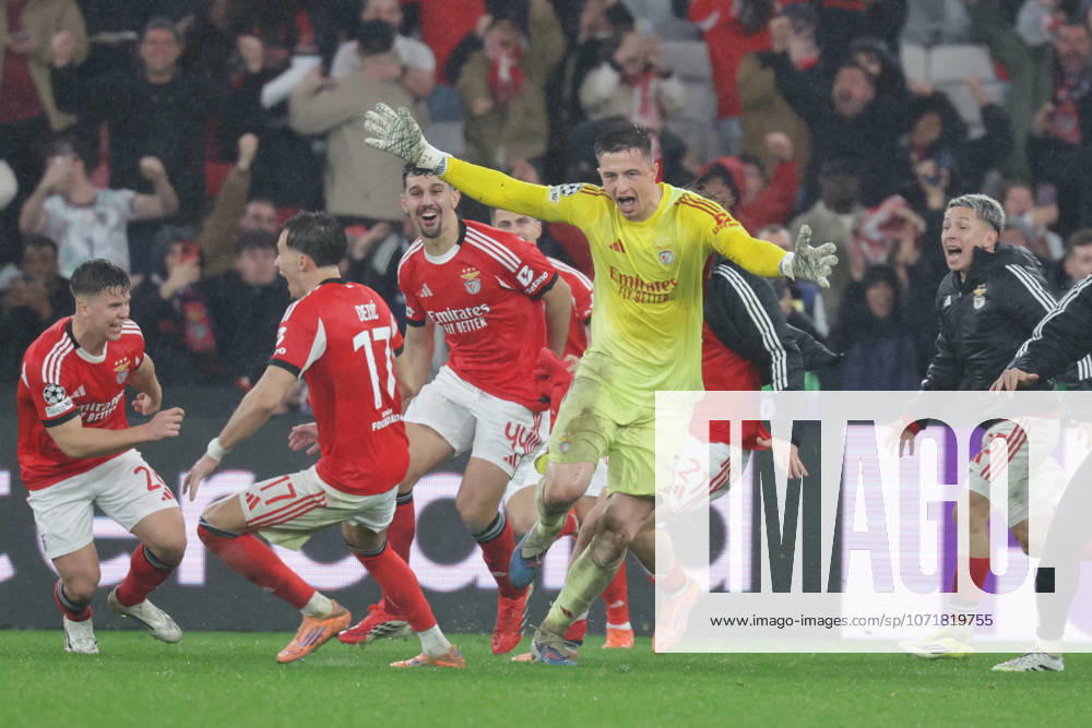 2026 01 28 , Footballl, UEFA Champions League 2025 26, SL Benfica Real Madrid v l goalkeeper Anatoliy Trubin Sl Benfica ,1 celebrates his winning goal for 4 2 against Real Madrid
