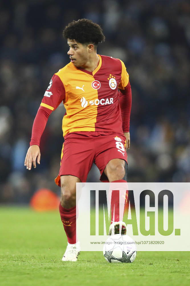 Manchester City v Galatasaray S.K., UEFA Champions League Gabriel Sara of Galatasaray in action during the Manchester City v Galatasaray S.K. UEFA Champions League MD8 match at the Etihad Stadium, Manchester, England on 28 January 2026 Credit: Luke Williams Every Second Media Editorial use only. All images are copyright Every Second Media Limited. No images may be reproduced without prior permission.