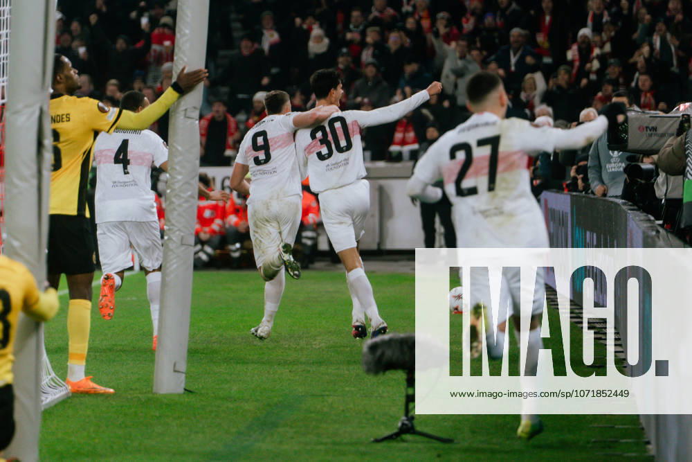 VfB Stuttgart celebrating after the 3 2 by Chema AndrÃ s VfB Stuttgart, 30 , GER, VfB Stuttgart vs Young Boys Bern, Football, Europa League, Matchday 8, Season 2025 2026, 29 01 2026, GER, VfB Stuttgart vs Young Boys Bern, Football, Europa League, Matchday 8, Season 2025 2026, 29 01 2026, Stuttgart