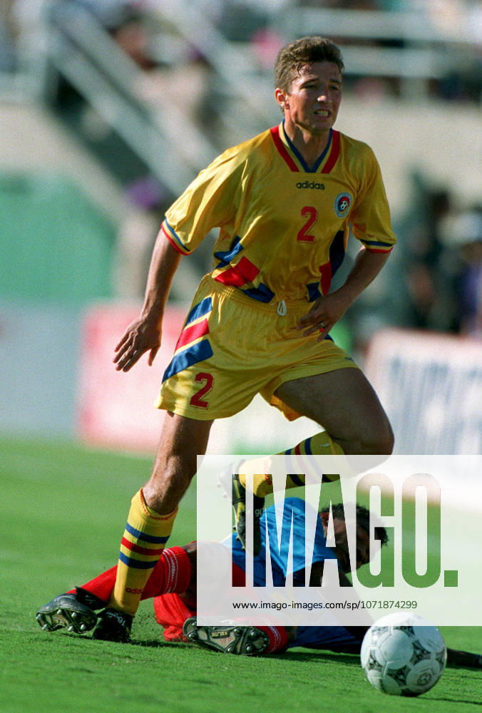 Colombia V Romania, FIFA World Cup, WM, Weltmeisterschaft, Fussball Finals Group A Dan Petrescu of Sheffield Wednesday on the ball during the FIFA World Cup Finals Group A match between Colombia and Romania at Rose Bowl In Pasadena on June 18, 1994 in California, United States. California Rose Bowl In Pasadena United States United States