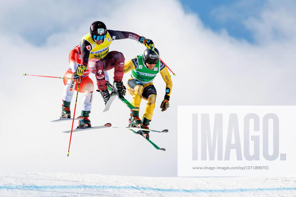 SKI CROSS - FIS SX WC Val di Fassa VAL DI FASSA,ITALY,31.JAN.26 - SKI CROSS - FIS World Cup, ladies, men. Image shows Kevin Drury (CAN) and Tim Hronek (GER). GEPAxpictures Klansek