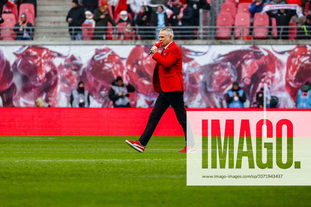 Tim Thoelke RB Leipzig, stadium announcer before the match, RB Leipzig vs 1 FSV Mainz 05, Football, 1 Bundesliga, Matchday 20, Season 2025 2026, 31 01 2026,¨ DFL REGULATIONS PROHIBIT ANY USE OF PHOTOGRAPHS AS IMAGE SEQUENCES AND OR QUASI VIDEO,¨ RB Leipzig vs 1 FSV Mainz 05, Football, 1 Bundesliga, Matchday 20, Season 2025 2026, 31 01 2026 Leipzig