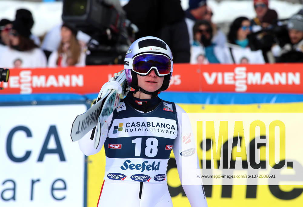 FIS NORDIC COMBINED WORLD CUP, Nordic Combined World Cup, Nordic Triple, Seefeld, Ski Jumping, Ski Jumping, Women PURKER Claudia AUT standing in the outrun after the jump