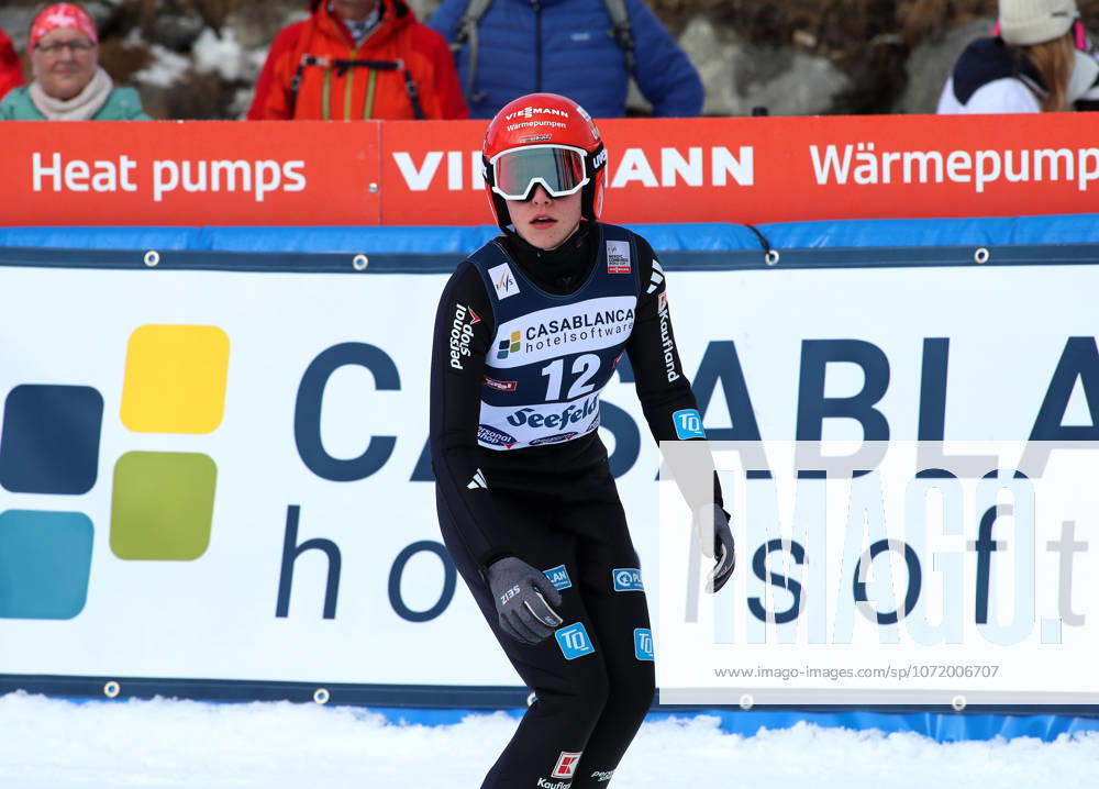 FIS NORDIC COMBINED WORLD CUP, Nordic Combined World Cup, Nordic Triple, Seefeld, ski jumping, ski jumping, women NOWAK Jenny GER standing in the outrun after the jump
