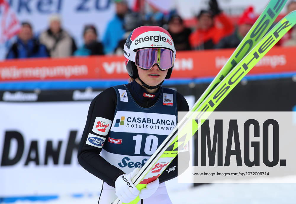 FIS NORDIC COMBINED WORLD CUP, Nordic Combined World Cup, Nordic Triple, Seefeld, Ski Jumping, Ski Jumping, Women GRUBER Katharina AUT standing in the outrun after the jump