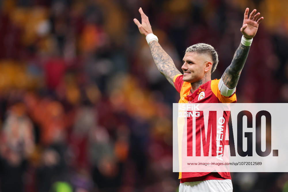 2026-02-01 Galatasaray SK v Kayserispor - Trendyol Super Lig ISTANBUL, TURKEY - FEBRUARY 1: Mauro Icardi of Galatasaray SK celebrates after scoring the team s fourth goal during the Trendyol Super Lig match between Galatasaray SK and Kayserispor at Rams Park Stadium on February 1, 2026 in Istanbul, Turkey. (Photo by BSR Agency) Istanbul Turkey Content not available for redistribution in The Netherlands directly or indirectly through any third parties.
