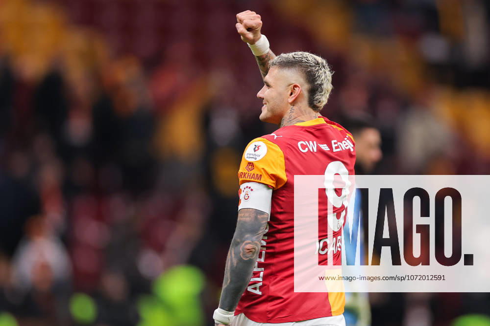 2026-02-01 Galatasaray SK v Kayserispor - Trendyol Super Lig ISTANBUL, TURKEY - FEBRUARY 1: Mauro Icardi of Galatasaray SK celebrates after scoring the team s fourth goal during the Trendyol Super Lig match between Galatasaray SK and Kayserispor at Rams Park Stadium on February 1, 2026 in Istanbul, Turkey. (Photo by BSR Agency) Istanbul Turkey Content not available for redistribution in The Netherlands directly or indirectly through any third parties.