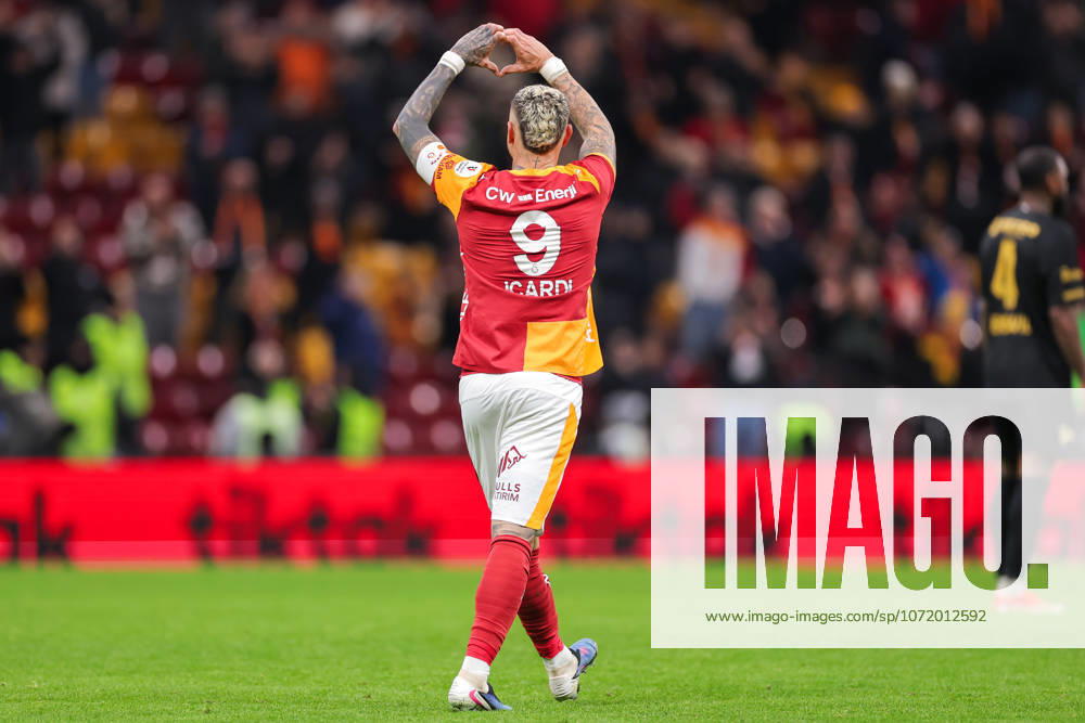 2026-02-01 Galatasaray SK v Kayserispor - Trendyol Super Lig ISTANBUL, TURKEY - FEBRUARY 1: Mauro Icardi of Galatasaray SK celebrates after scoring the team s fourth goal during the Trendyol Super Lig match between Galatasaray SK and Kayserispor at Rams Park Stadium on February 1, 2026 in Istanbul, Turkey. (Photo by BSR Agency) Istanbul Turkey Content not available for redistribution in The Netherlands directly or indirectly through any third parties.